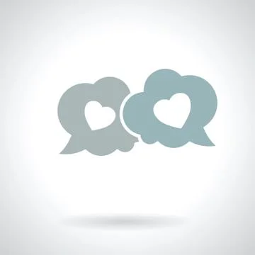 Speech bubble with hearts Stock Illustration