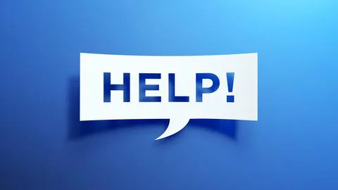 Speech Bubble. Help! Message. A Call for Help or Attention to a Problem. Illustrazione stock