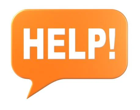 Speech bubble with help sign Stock Illustration