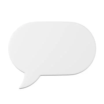 Speech bubble high quality 3D render illustration icon. Great for social media Stock Illustration