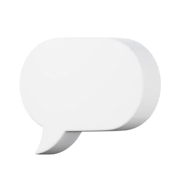 Speech bubble high quality 3D render illustration icon. Great for social media Stock Illustration
