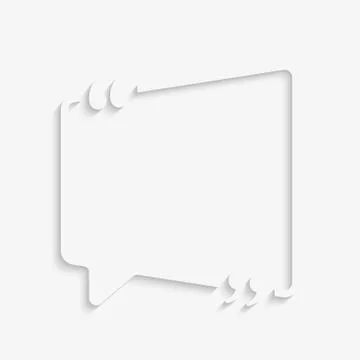 Speech Bubble Horn. Empty Quote Bracket. Stock Illustration