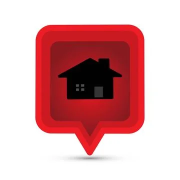 Speech bubble house Stock Illustration
