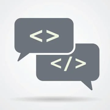 Speech bubble with html tags 스톡 일러스트