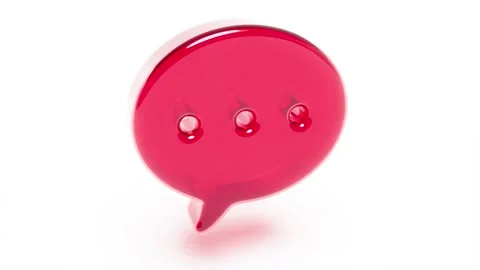 Speech bubble icon in 3d style dialog box Stock Footage 274101198