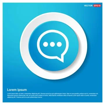 Speech bubble icon Abstract Blue Web Sticker Button Stock Illustration
