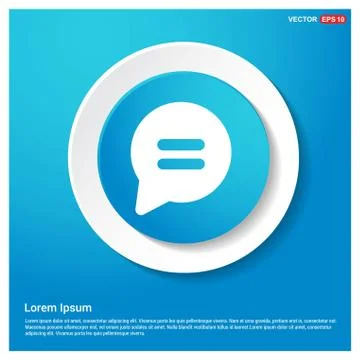 Speech bubble icon Abstract Blue Web Sticker Button Stock Illustration