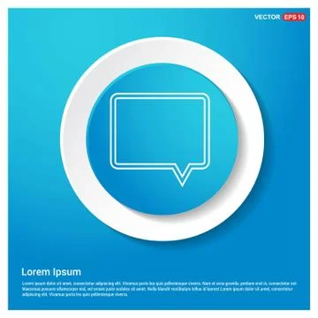 Speech bubble icon Abstract Blue Web Sticker Button Stock Illustration