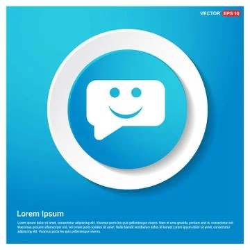 Speech bubble icon Abstract Blue Web Sticker Button Stock Illustration