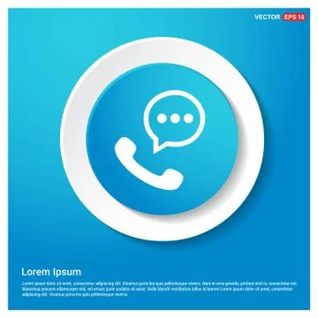 Speech bubble icon Abstract Blue Web Sticker Button Stock Illustration