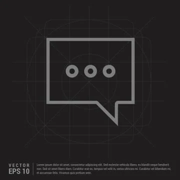 Speech bubble icon - Black Creative Background Stock Illustration