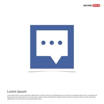 Speech bubble icon - Blue photo Frame Stock Illustration
