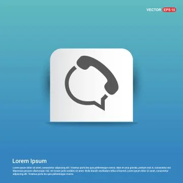Speech bubble icon - Blue Sticker button Stock Illustration