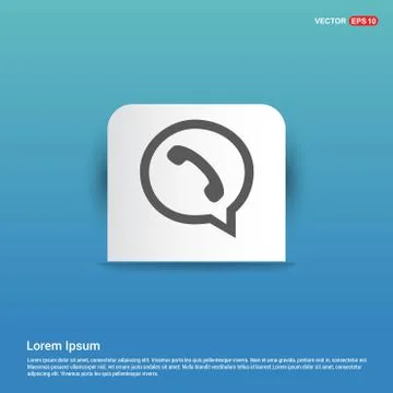 Speech bubble icon - Blue Sticker button Stock Illustration