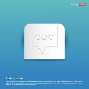 Speech bubble icon - Blue Sticker button Stockillustratie