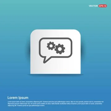 Speech bubble icon - Blue Sticker button Stock Illustration