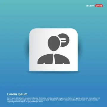 Speech bubble icon - Blue Sticker button Stock Illustration
