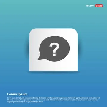 Speech bubble icon - Blue Sticker button Stock Illustration