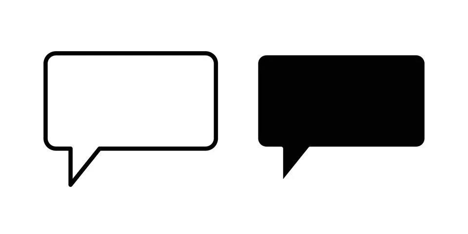 Speech bubble icon bundle for website design projects 库存插图