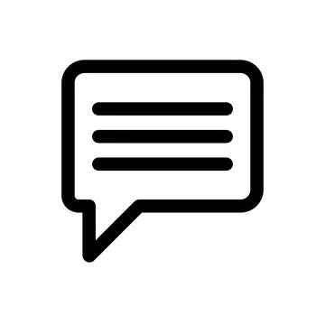 Speech Bubble Icon for Chat and Messaging Interface Design Stock Illustration