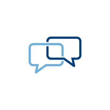 Speech bubble icon, chat logo, communication logo Illustrazione stock