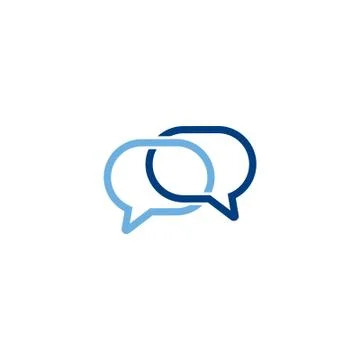 Speech bubble icon, chat logo, communication logo Illustrazione stock
