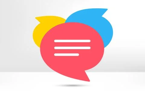 Speech bubble icon. Chat message sign. Vector Stock Illustration