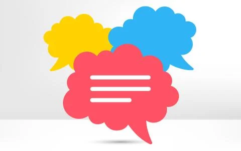 Speech bubble icon. Chat message sign. Vector Illustrazione stock
