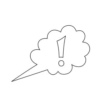 Speech bubble icon doodle vector illustration, sticker for planner, bullet Stock Illustration