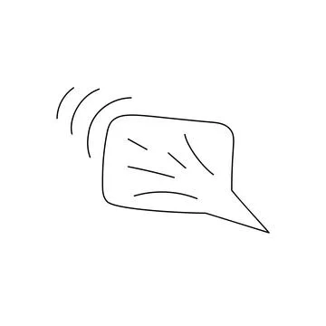 Speech bubble icon doodle vector illustration, sticker for planner, bullet Stock Illustration