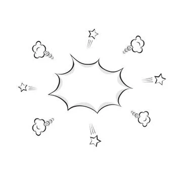 Speech bubble icon. Explosion symbol isolated on white background. Vector Stock Illustration