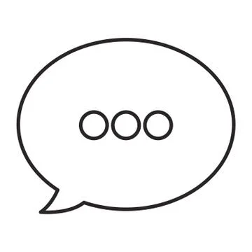 Speech bubble icon, flat design 库存插图