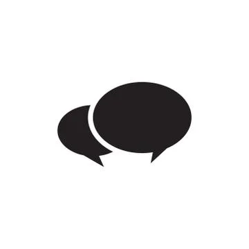 Speech Bubble Icon In Flat Style Vector For Apps, UI, Websites. Black Icon Ve Illustrazione stock