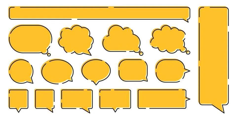 Speech bubble icon in flat style. Dialogue balloon vector illustration on i.. Illustrazione stock