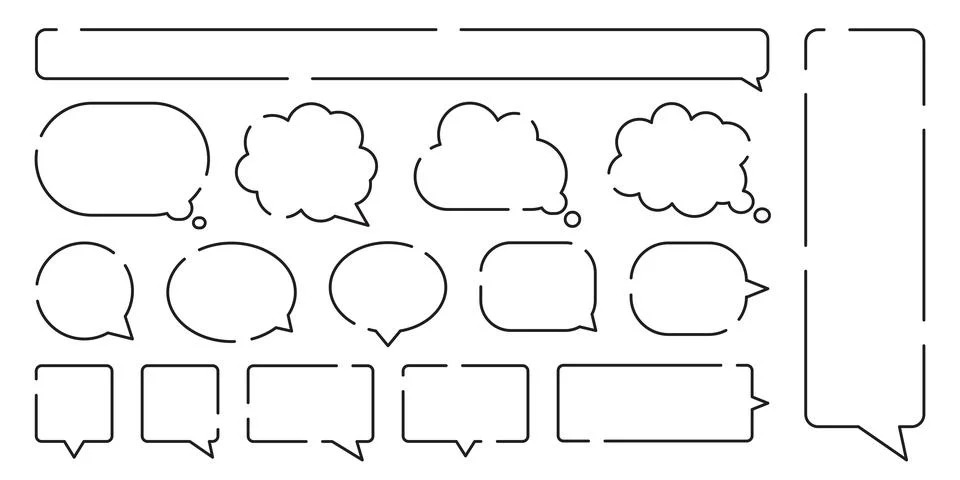 Speech bubble icon in flat style. Dialogue balloon vector illustration on i.. Stock Illustration