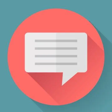 Speech bubble icon. Flat vector illustration Stock Illustration