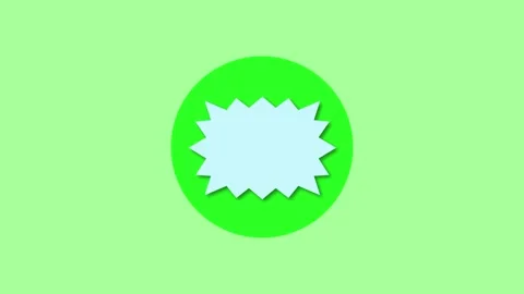 Speech bubble icon green color simple shape circle animation Stock Footage 279006839