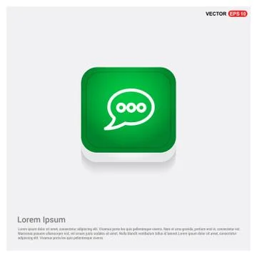 Speech bubble icon Green Web Button Stockillustratie