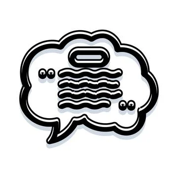 Speech bubble icon illustrating communication and message Stock Illustration