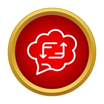 Speech bubble icon illustrating data transfer or exchange Stock Illustration
