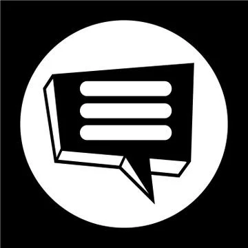 Speech bubble icon Stock Illustration