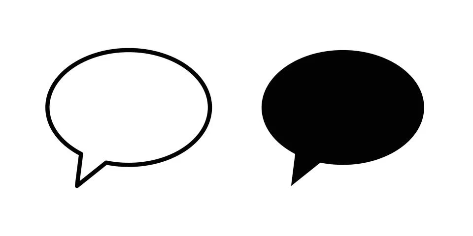 Speech bubble icon illustration. Pixel perfect vector graphics Stock Illustration