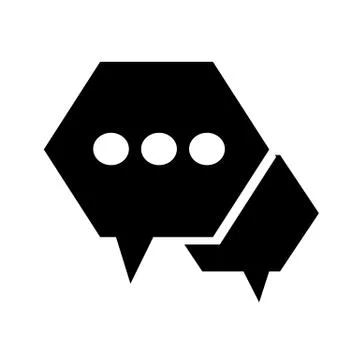 Speech bubble icon Illustration symbol design Stock Illustration