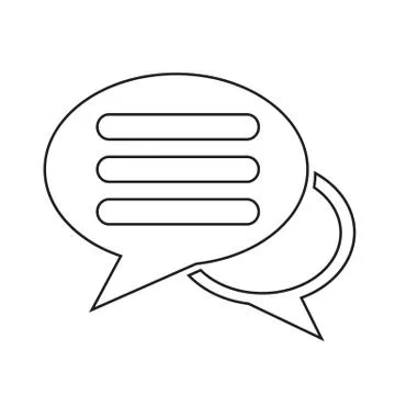 Speech bubble icon Illustration symbol design Stock Illustration