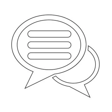 Speech bubble icon Illustration symbol design Stock Illustration