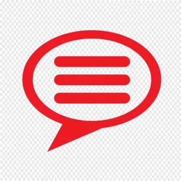 Speech bubble icon Illustration symbol design Stock Illustration