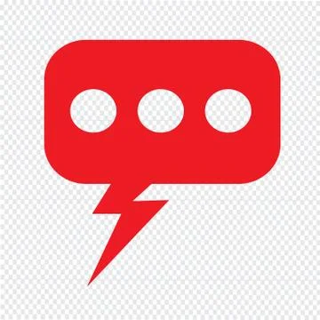 Speech bubble icon Illustration symbol design Stock Illustration