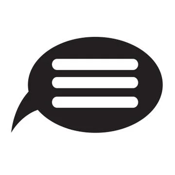 Speech bubble icon Illustration symbol design Stock Illustration