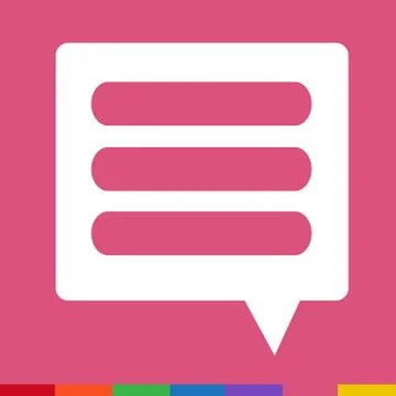 Speech bubble icon Illustration symbol design Stock Illustration