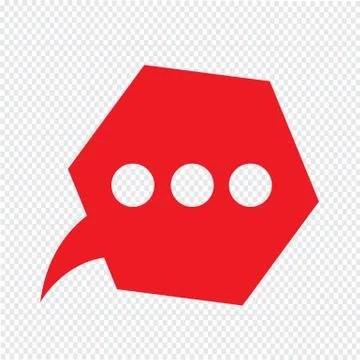 Speech bubble icon Illustration symbol design Stock Illustration